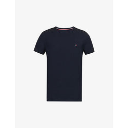  Tommy Hilfiger Brand-embroidered regular-fit stretch-cotton jersey T-shirt