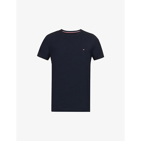  Tommy Hilfiger Brand-embroidered regular-fit stretch-cotton jersey T-shirt