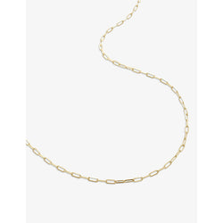 Monica Vinader Mini Paperclip 14ct yellow-gold chain necklace