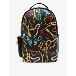 Seletti Wears Toiletpaper Snakes graphic-print faux-leather backpack