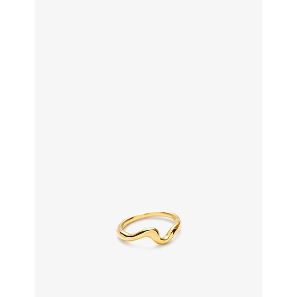 Missoma Molten Wave recycled 18ct gold-plated recycled sterling-silver ring