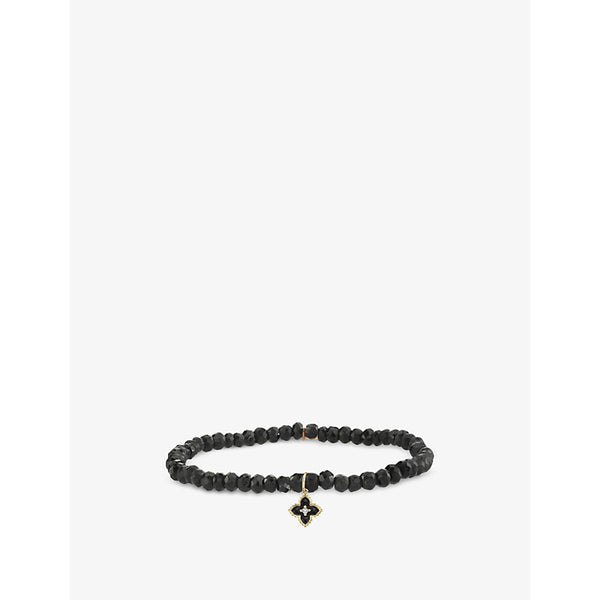 Sydney Evan Black spinel, 14ct yellow-gold and diamond charm bracelet