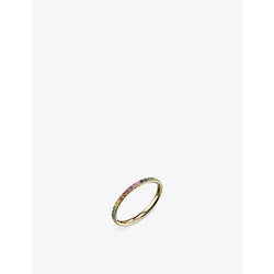 Sydney Evan Rainbow 14ct yellow-gold and gemstone ring