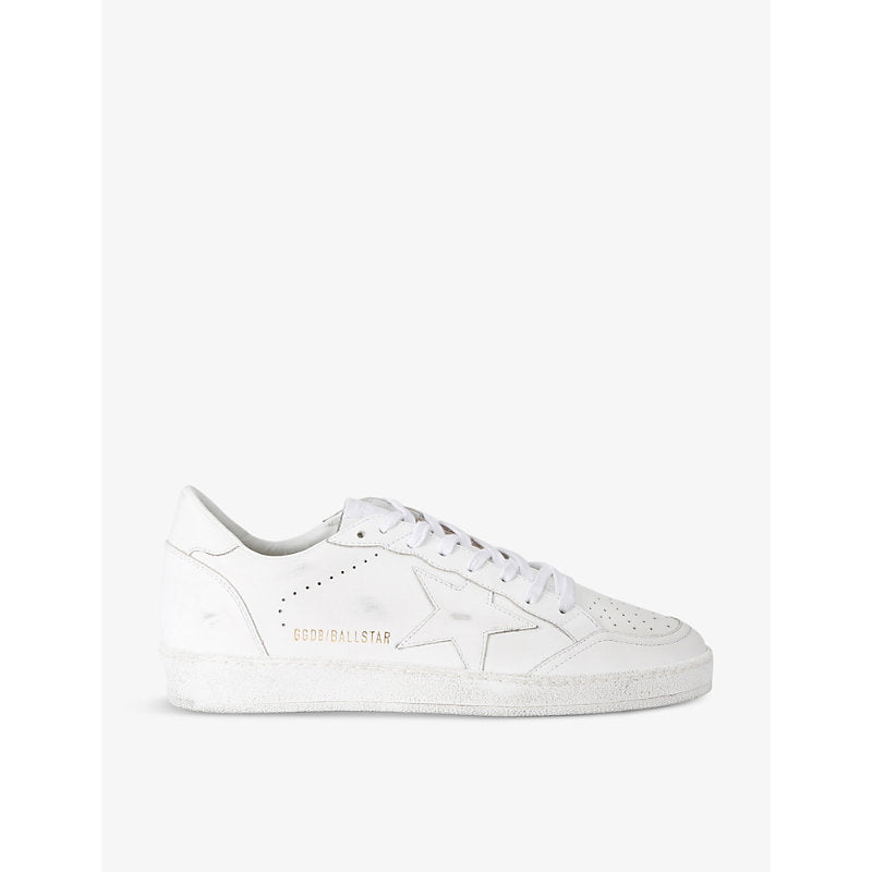 Golden Goose Ballstar star-embroidered leather low-top trainers