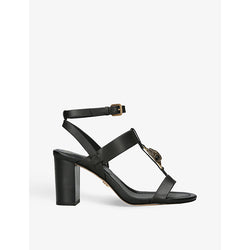 Kurt Geiger London Hampton eagle-embellished leather heeled sandals