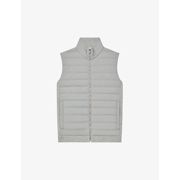  Reiss William high-collar quilted woven gilet