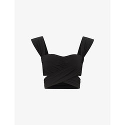  Reiss Cristina wrap-front bikini top