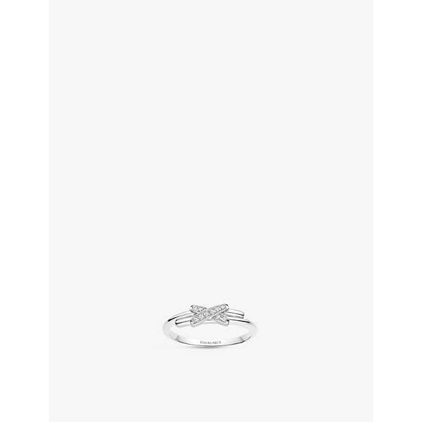 Chaumet Jeux de Liens 18ct white gold and 0.05ct brilliant-cut diamonds ring