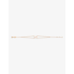 Chaumet Jeux de Liens 18ct-rose gold, 0.01ct brilliant-cut diamond and mother-of-pearl bracelet