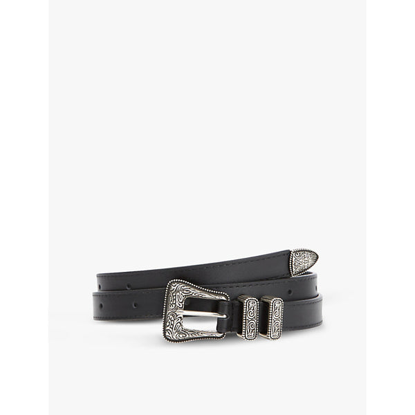  The Kooples Engraved buckle leather belt