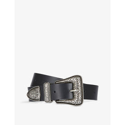  The Kooples Western-buckle wide leather belt