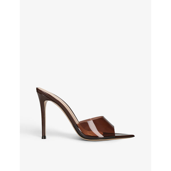 Gianvito Rossi Elle 105 leather and PVC heeled mules