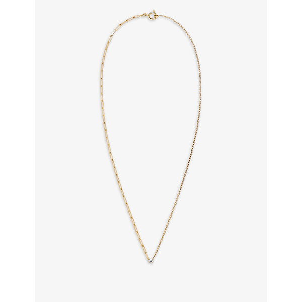 Yvonne Leon Collier 18ct yellow-gold and diamond necklace