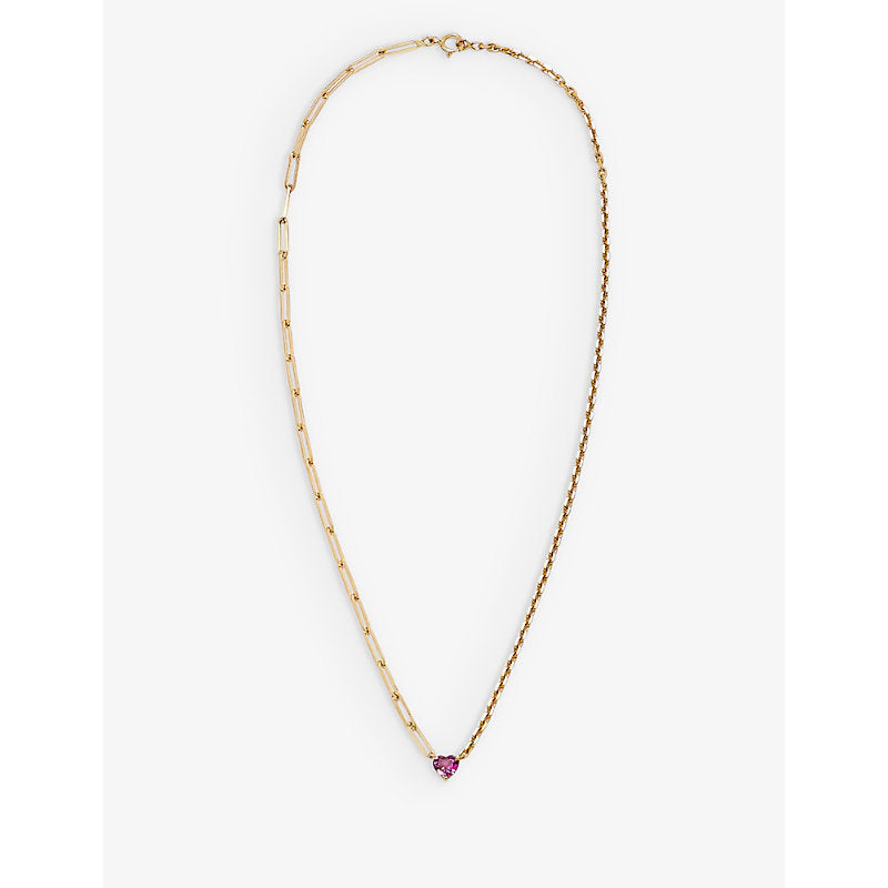 Yvonne Leon Maxi Collier 18ct yellow-gold and spinel necklace