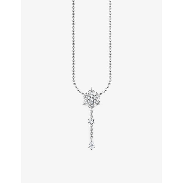  Thomas Sabo Snowflake sterling silver and zirconia necklace