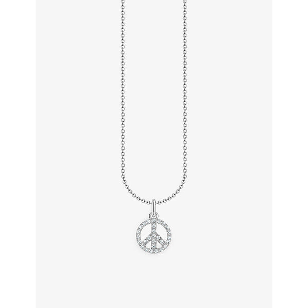  Thomas Sabo Peace sterling silver and zirconia necklace