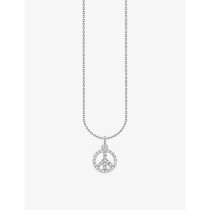  Thomas Sabo Peace sterling silver and zirconia necklace