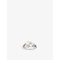 Thomas Sabo Cluster sterling-silver zirconia and pearl ring