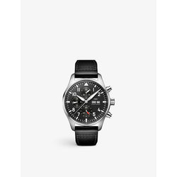 Iwc Schaffhausen IW378001 Pilot's Chronograph stainless-steel and leather automatic watch