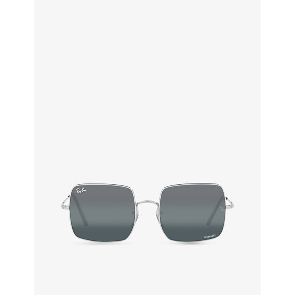  Ray-Ban RB1971 square-frame polarised metal sunglasses