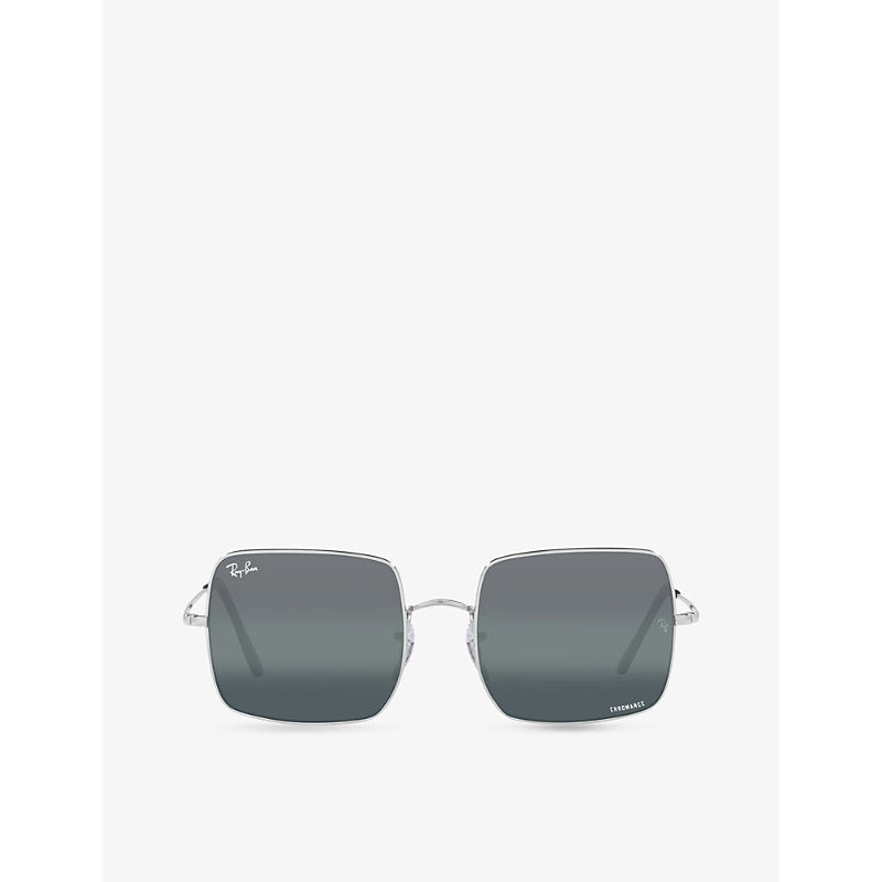  Ray-Ban RB1971 square-frame polarised metal sunglasses