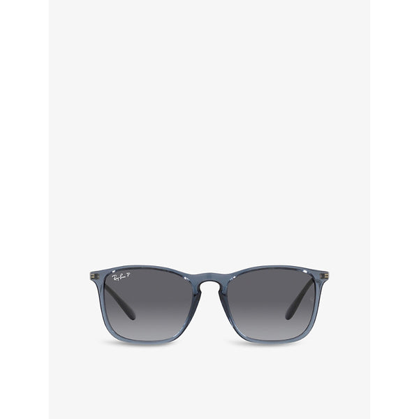  Ray-Ban RB4187 Chris square-frame rubberised sunglasses