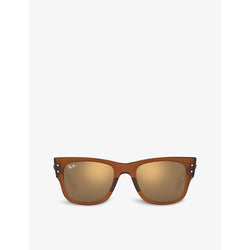  Ray-Ban RB0840S Mega Wayfarer tortoiseshell-frame acetate sunglasses