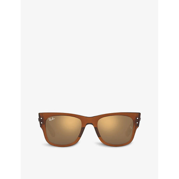 Ray-Ban RB0840S Mega Wayfarer tortoiseshell-frame acetate sunglasses | LYBSTORE