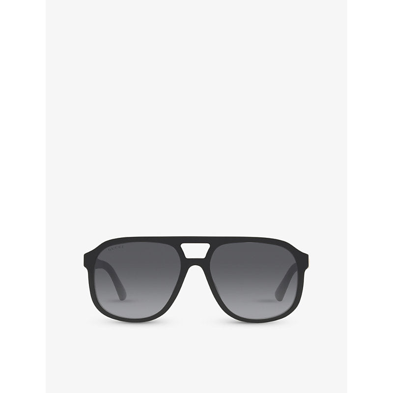  Gucci GC001933 logo-embellished pilot-frame acetate sunglasses