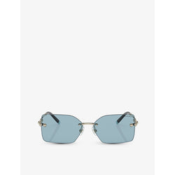 Tiffany & Co TF3088 rectangle-frame acetate and metal sunglasses | LYBSTORE