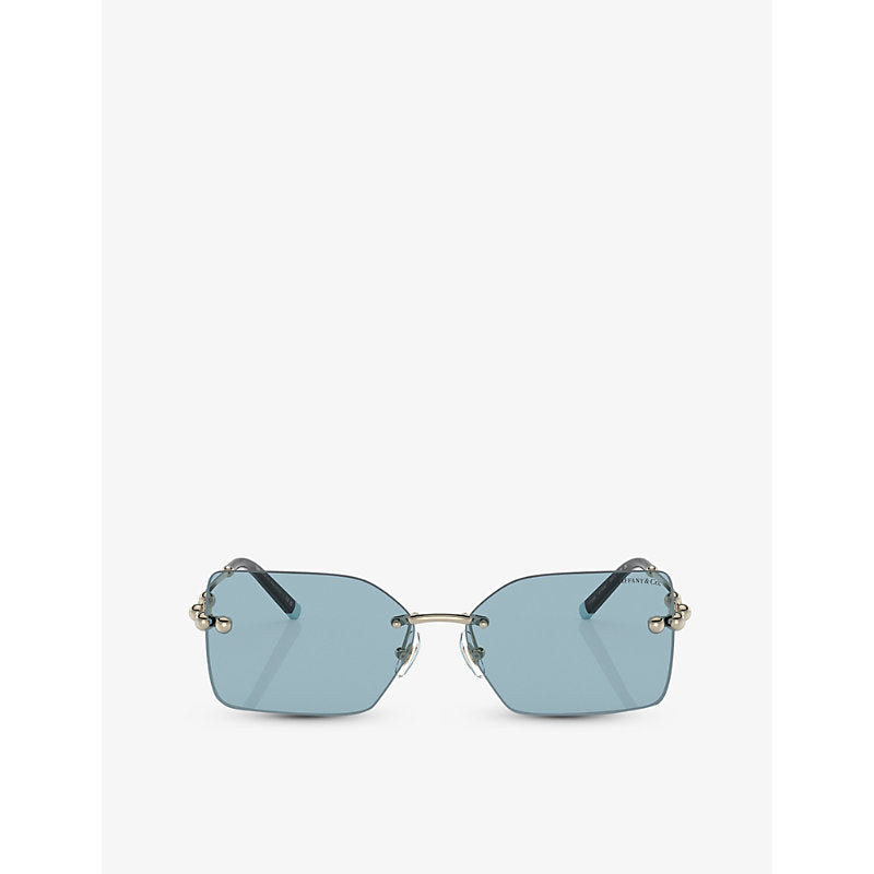  Tiffany & Co TF3088 rectangle-frame acetate and metal sunglasses