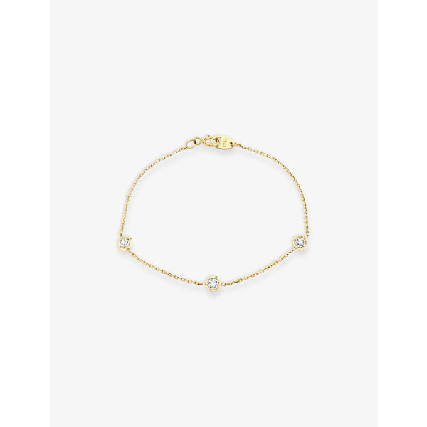 Vrai 14ct yellow-gold and 0.3ct round-cut lab-grown diamond bracelet