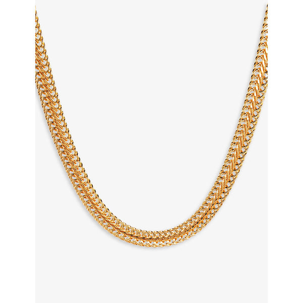 La Maison Couture Amadeus Snake 14ct yellow gold-plated recycled brass necklace