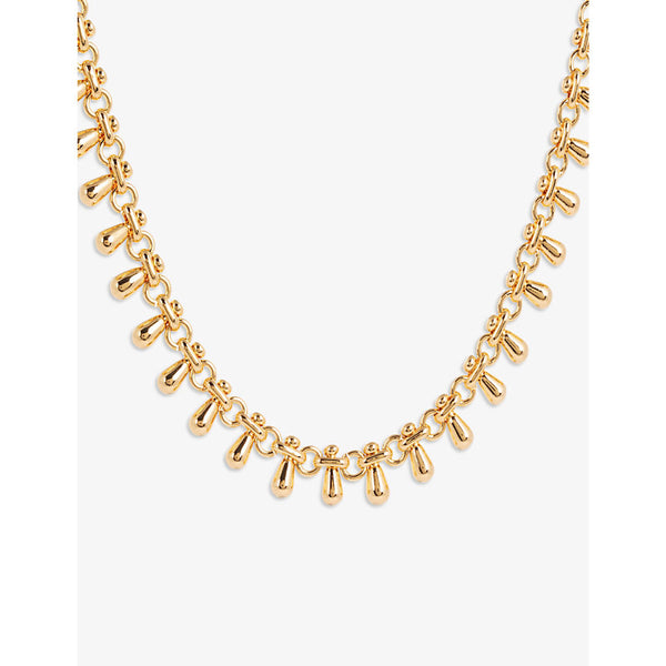 La Maison Couture Amadeus Katia 14ct recycled yellow gold-plated brass necklace | LA MAISON COUTURE