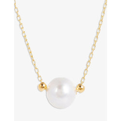 La Maison Couture Amadeus Laura 14ct yellow gold-plated vermeil recycled sterling silver and pearl necklace