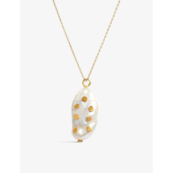 La Maison Couture Amadeus Venus 14ct recycled yellow-gold vermeil and pearl necklace | LA MAISON COUTURE