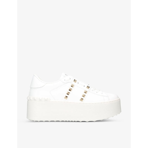  Valentino Garavani Rockstud Untitled platform leather trainers