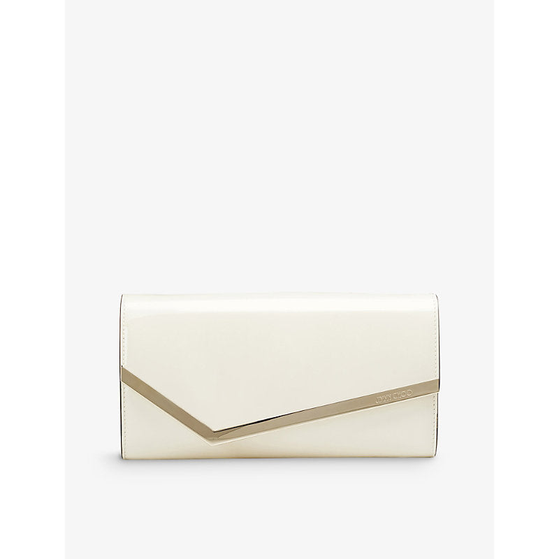 Jimmy Choo Emmie patent-leather clutch | LYBSTORE