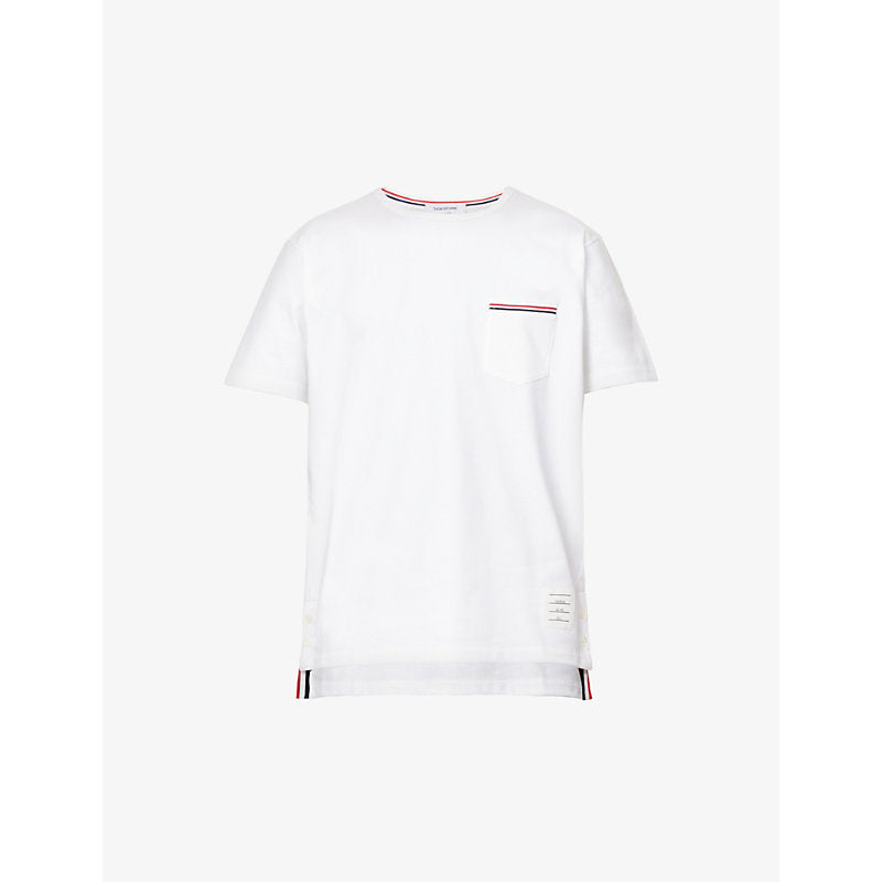  Thom Browne Patch-pocket relaxed-fit cotton-jersey T-shirt