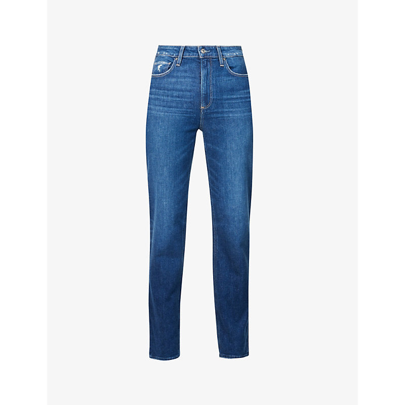  Paige Noella straight-leg high-rise stretch denim jeans