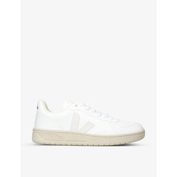 Veja V-10 logo-embroidered leather low-top trainers | Veja