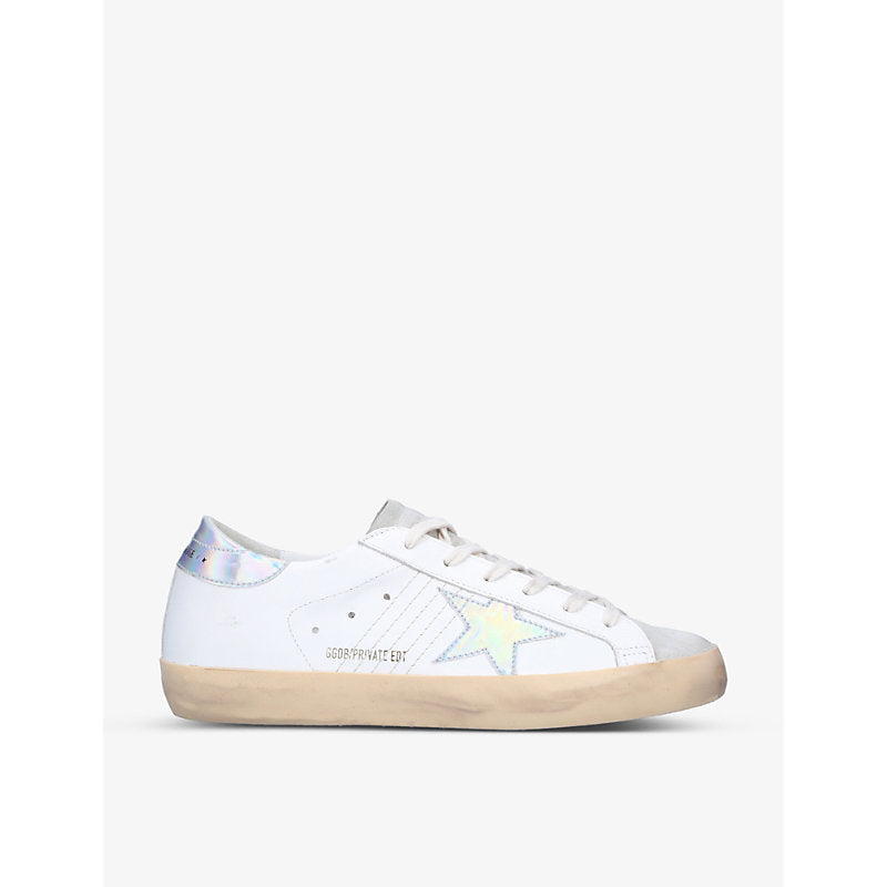  Golden Goose Women's Exclusive Superstar iridescent-star low-top leather trainers