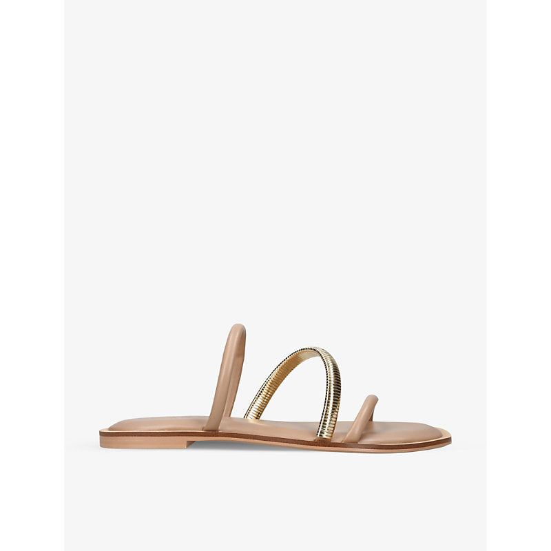 Carvela Roma metallic-strap faux-leather sandals