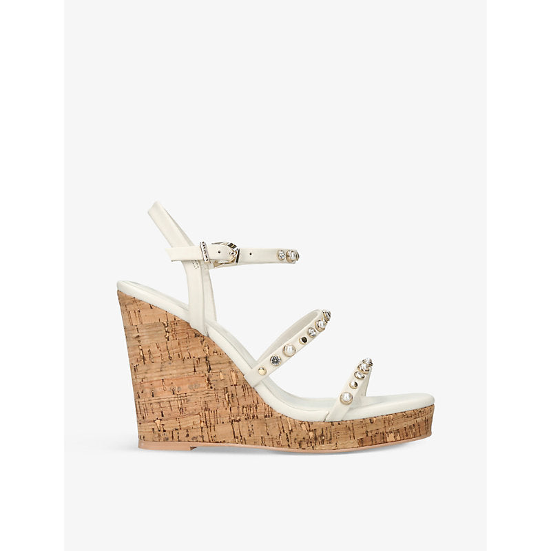 Carvela Precious embellished leather wedges