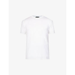  Tom Ford Brand-embroidered crewneck cotton-blend T-shirt