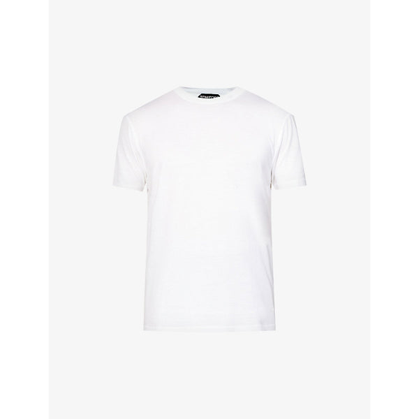  Tom Ford Brand-embroidered crewneck cotton-blend T-shirt