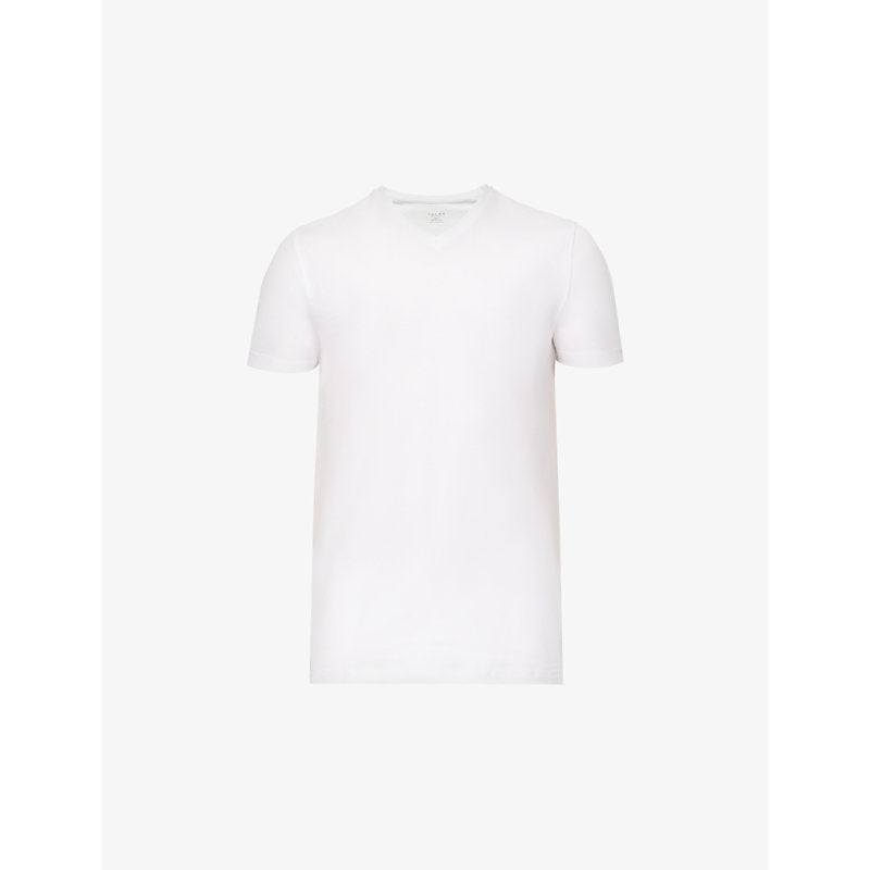  Falke Pack of two Daily Comfort V-neck stretch-cotton T-shirts