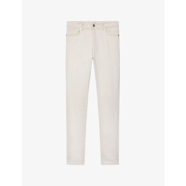  Reiss Santorini slim-fit tapered-leg stretch-cotton jeans