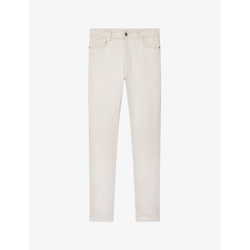  Reiss Santorini slim-fit tapered-leg stretch-cotton jeans