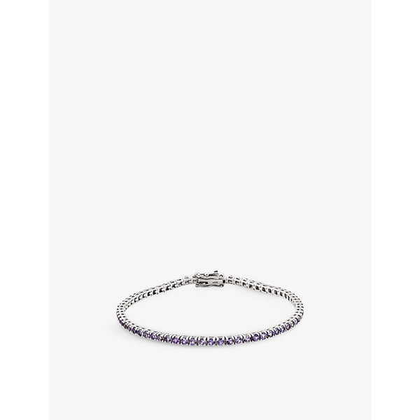 Roxanne First Original Tennis 14ct white-gold and 3.90ct lilac sapphire bracelet